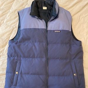 Patagonia reversible Bivy Down Vest, size large. Like new used condition.